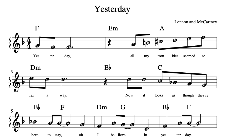 Lead Sheet Examples